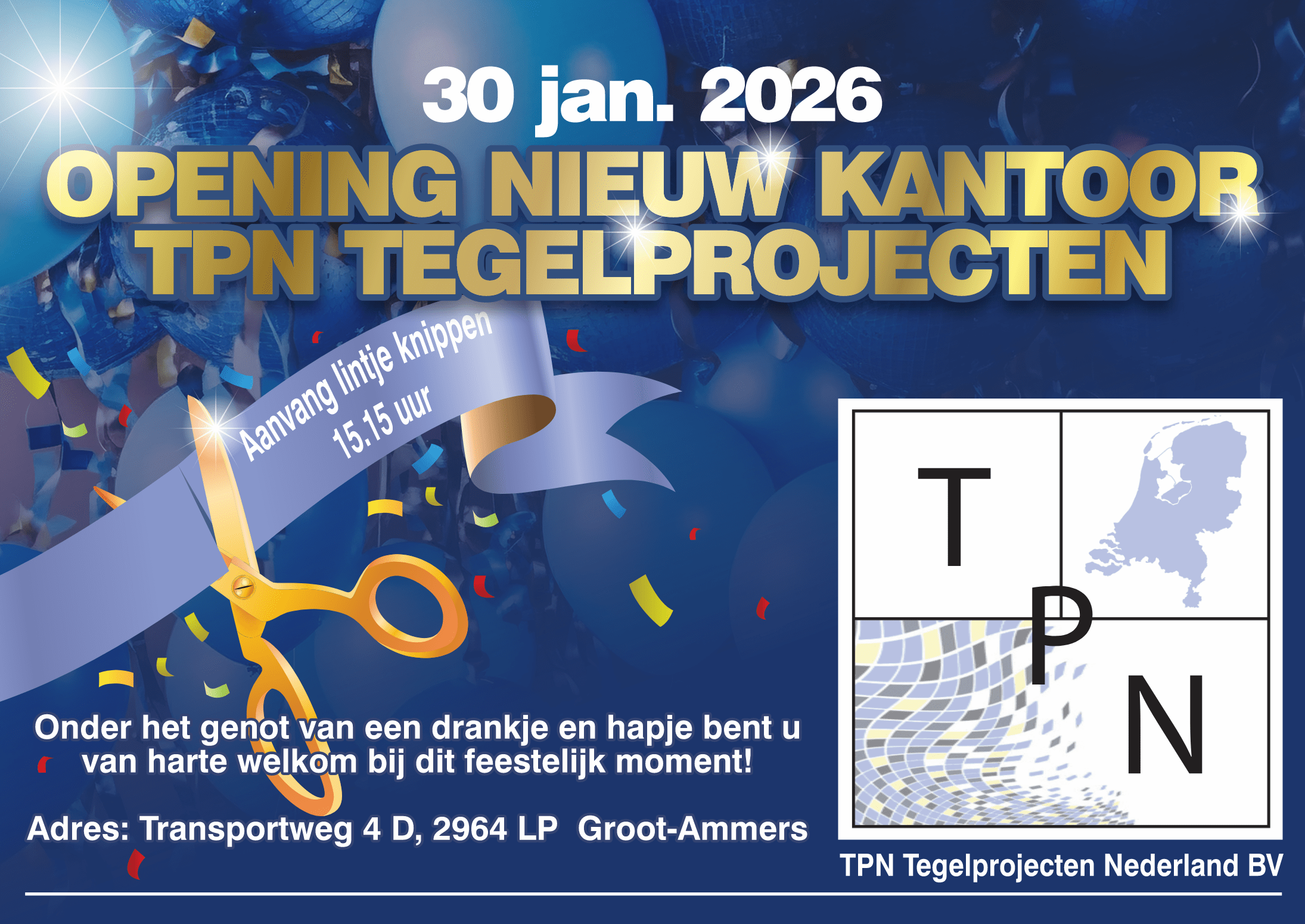 Opening kantoor aan de Transportweg